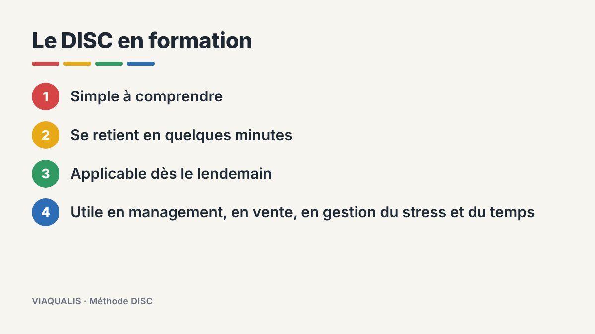 Les atouts de la méthode DISC en formation